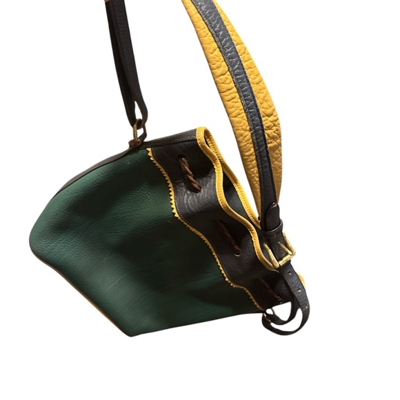 Dooney & Bourke Vintage Green Leather Bucket Bag - Picture 4 of 7